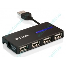 Карманный USB 2.0 концентратор D-Link DUB-104 в Зеленограде, USB хаб DLink DUB104 (Зеленоград)