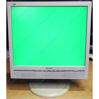 Б/У монитор 17" Philips 170B с колонками и USB-хабом в Зеленограде, белый (Зеленоград)